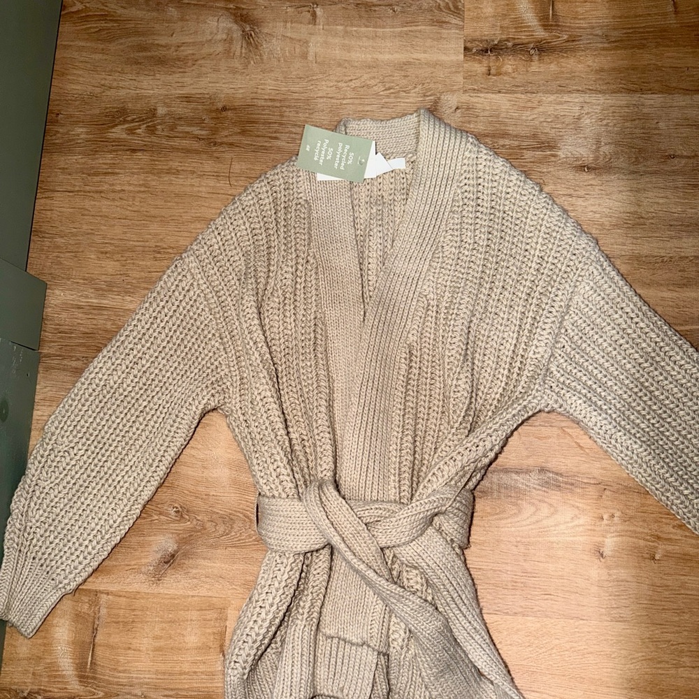 H&M Taupe Knit Cardigan